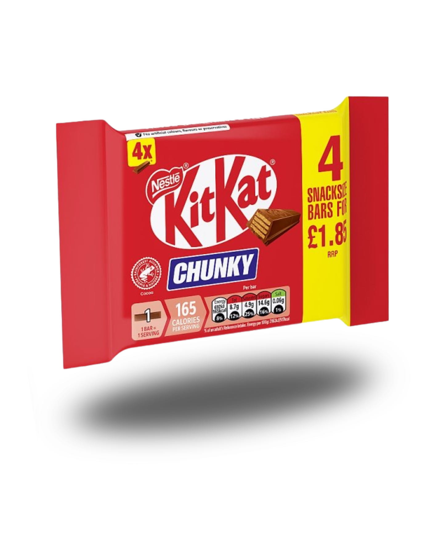 KitKat Chunky Snacksize Chocolate Bar 4 Pack Multipack 128g