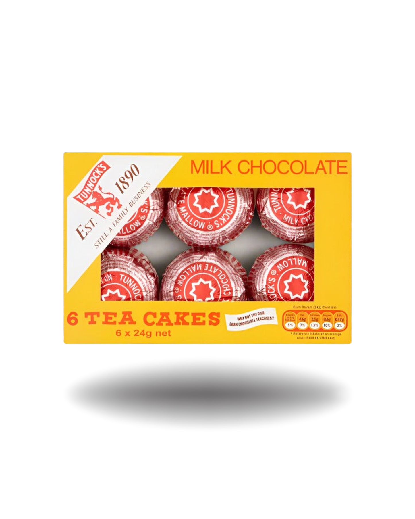 Milk Chocolate Tea Cakes 6 x 24g