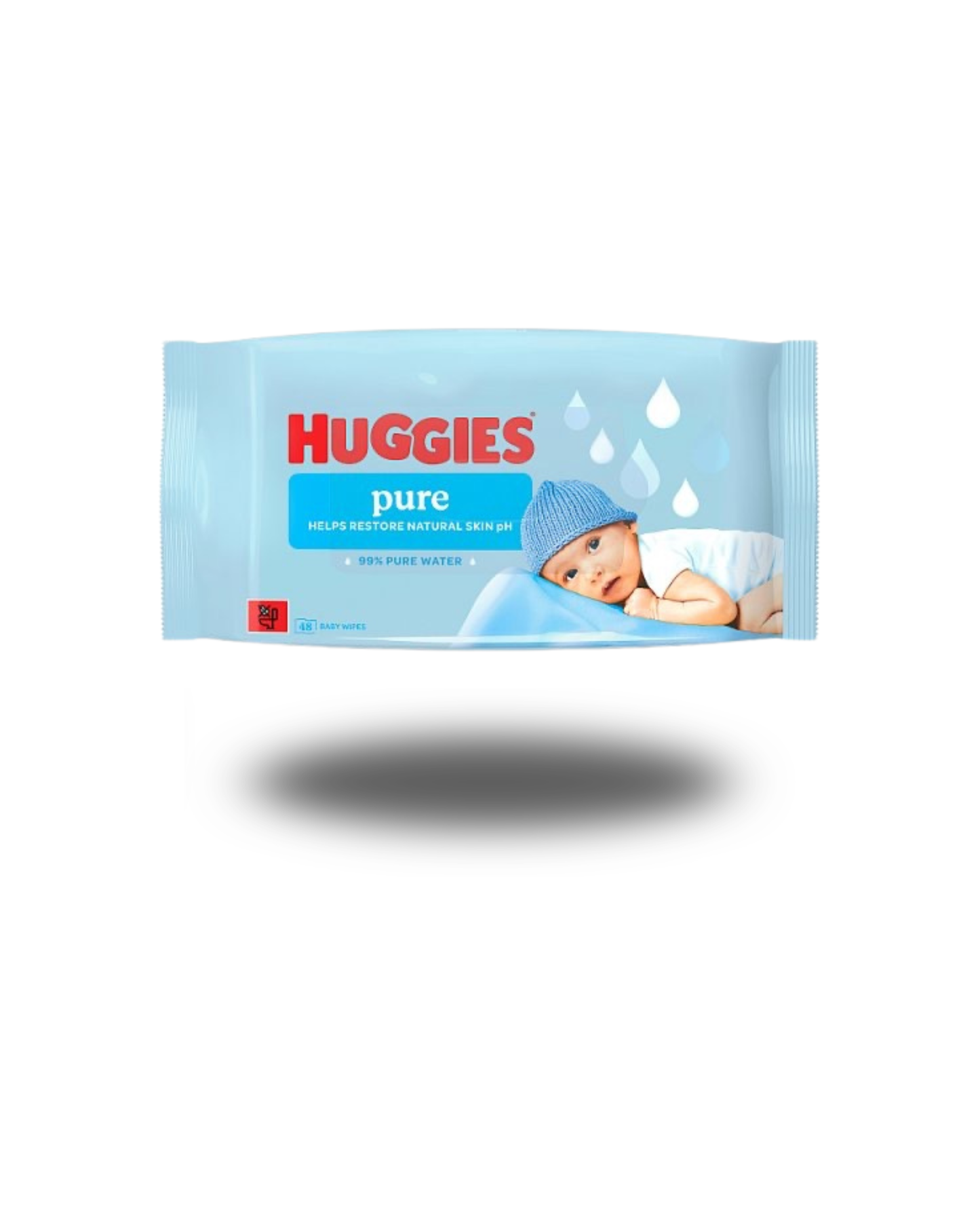 Huggies Pure Plastic Free Baby Wipes 48 wipes