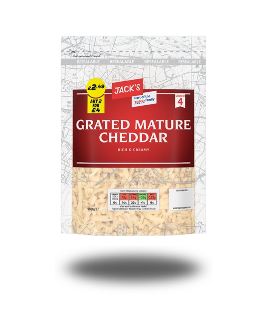 Jack's Grated Mature Cheddar 180g