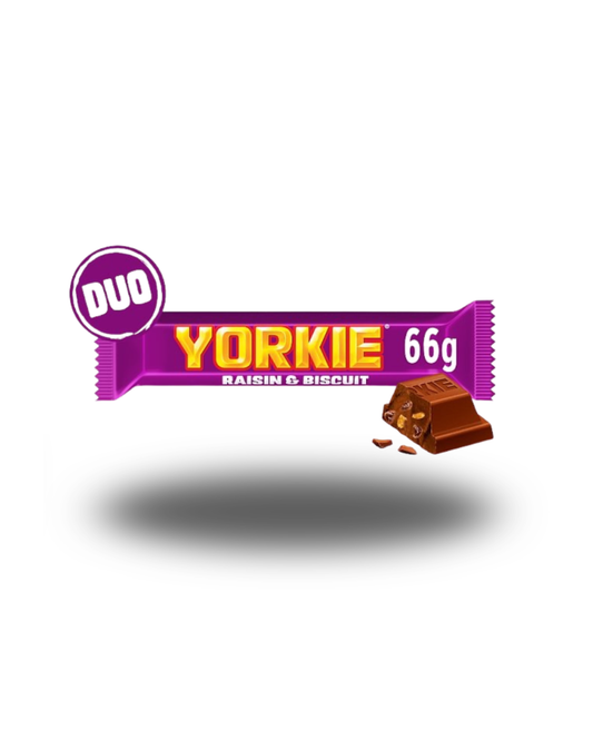 Yorkie DUO Raisin & Biscuit Chocolate Bar 66g